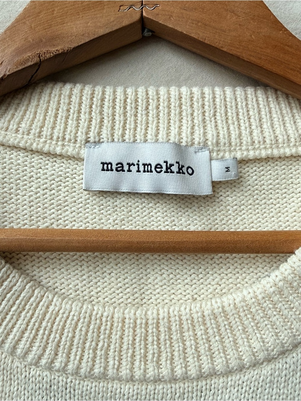 Marimekko Cream & Black Pioneeri Unikko Cotton Sweater Vest - Women’s Medium - Picture 3 of 8